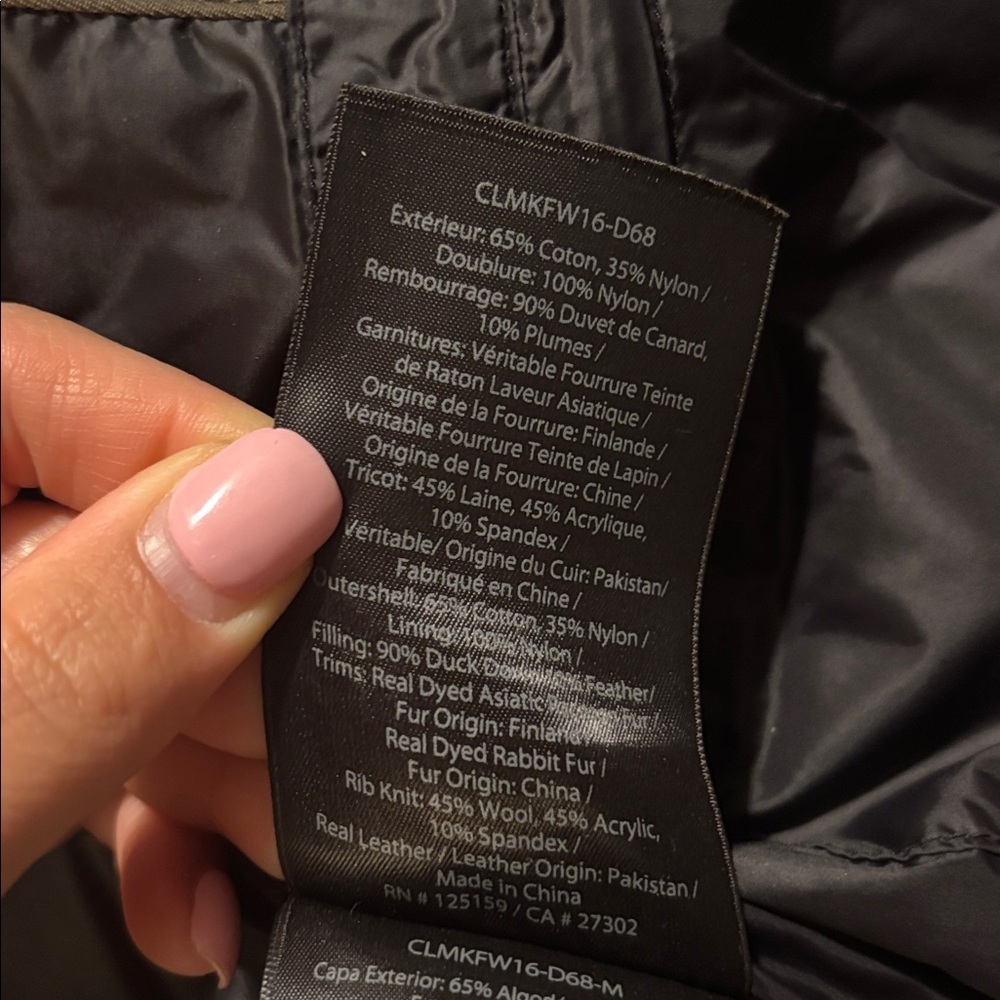 ◼️Mackage Enia Doen Winter Coat/Jacket Dark Green size Small (like New) - Picture 7 of 11